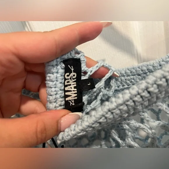 The crotchet maxi cover up -BLUE nwt - Picture 6 of 7